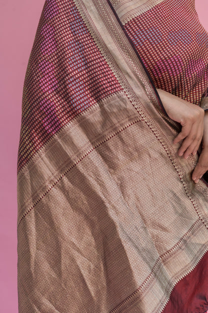 Checks Rangkat Katan Saree