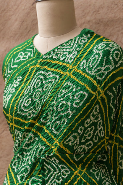 Gajji Rai-Dana Green Bandhej Saree