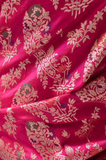 Katan Meenakari Rani saree