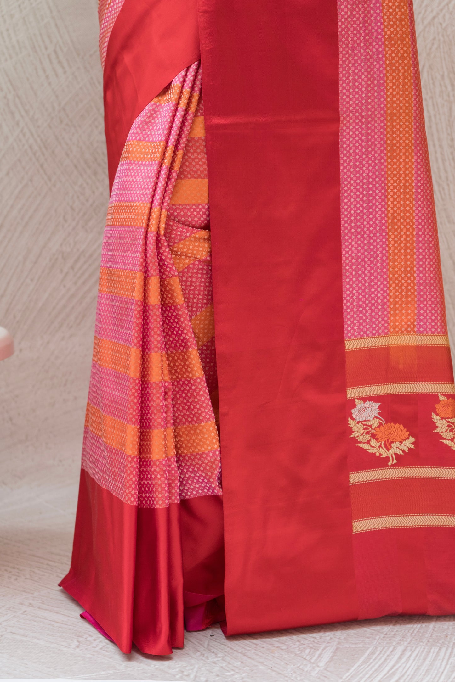 Handloom Katan Kadhua Multicolored Saree