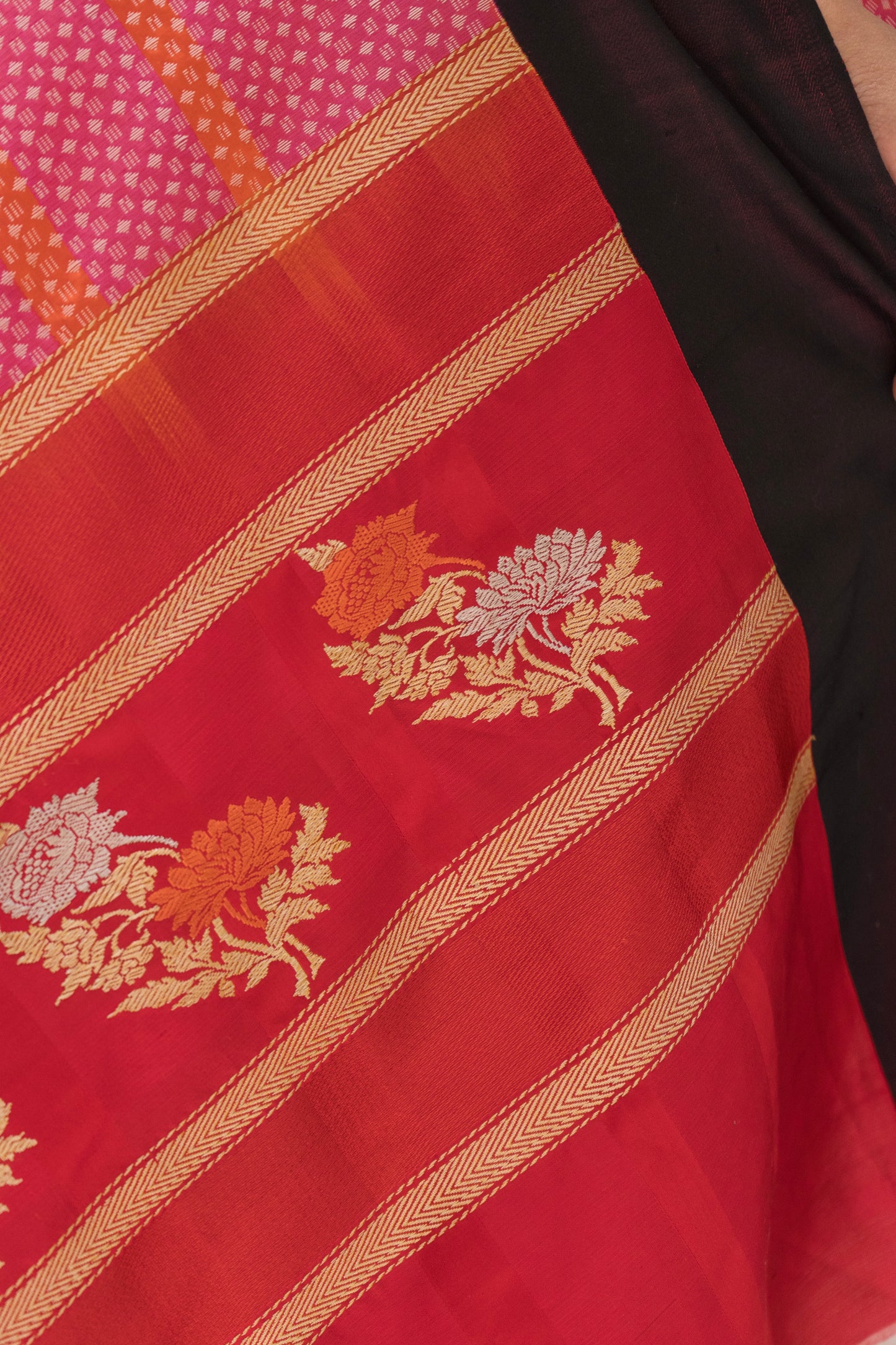 Handloom Katan Kadhua Multicolored Saree