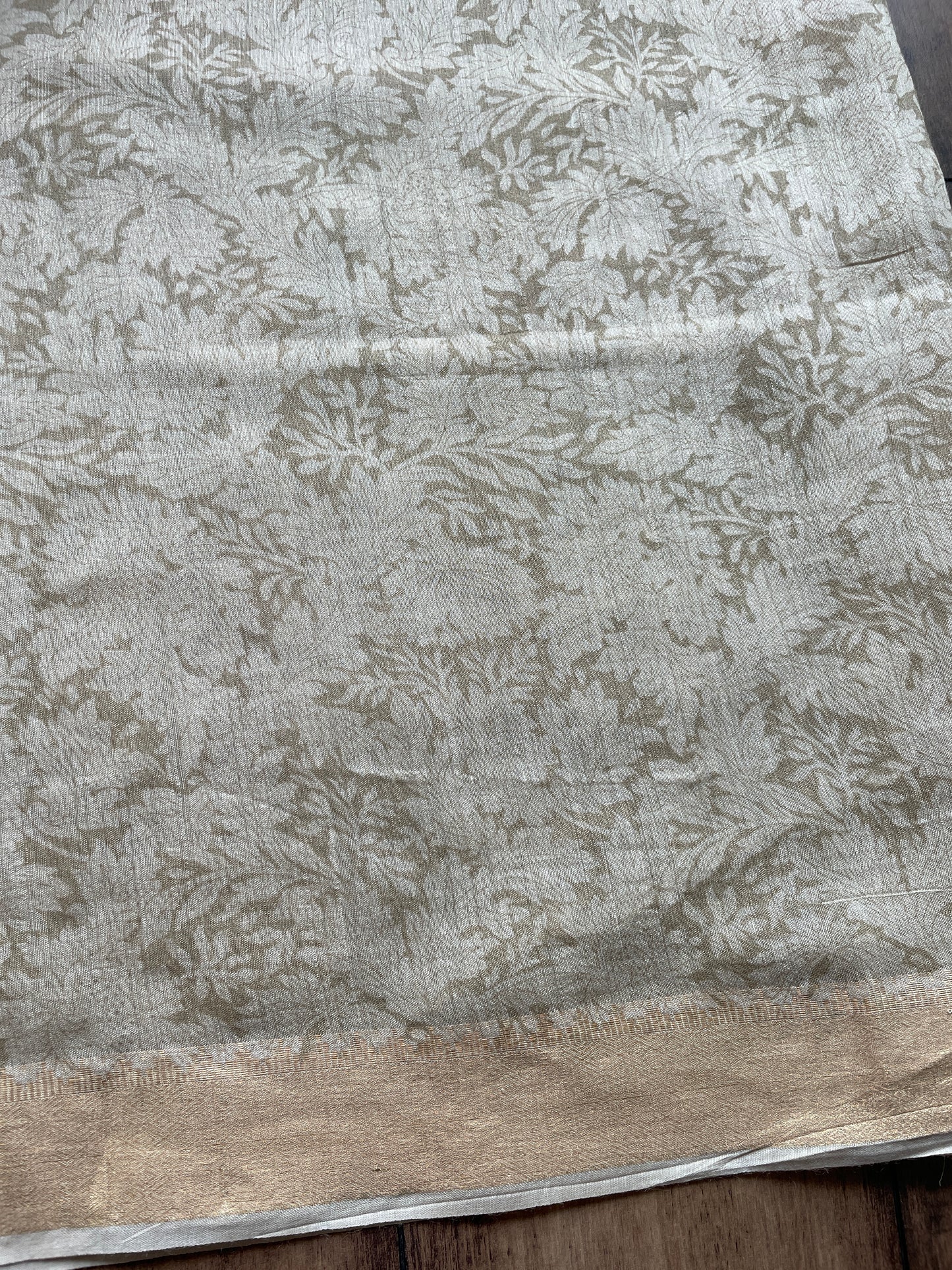 Floral Moonga Printed Yellow Saree