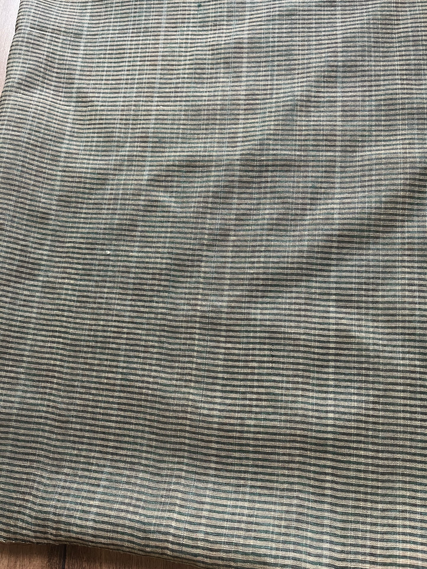 Tusser Forest Green Saree