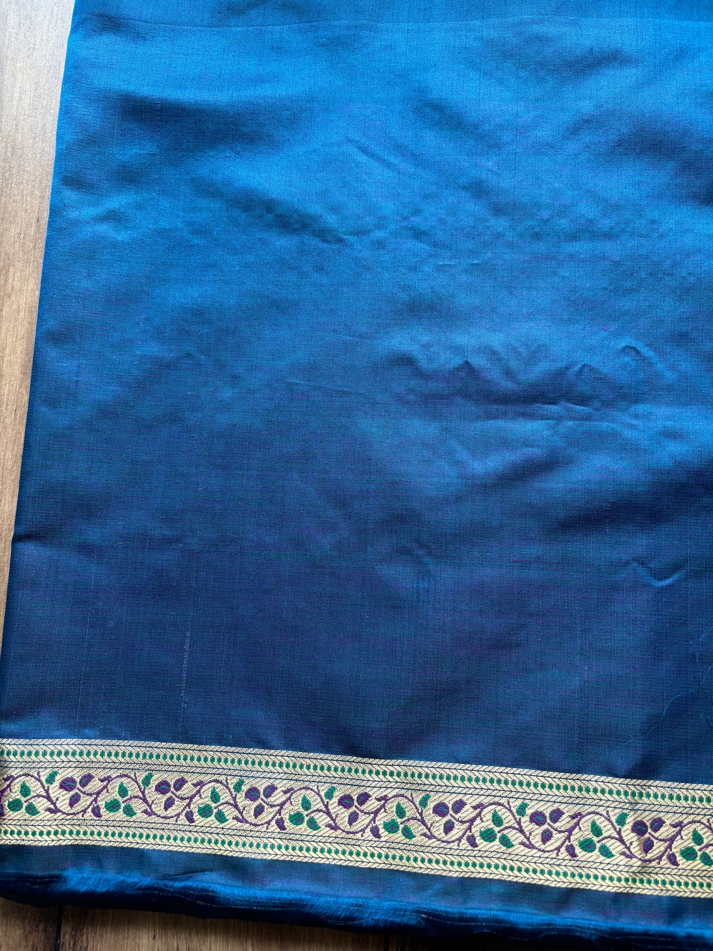Jamawar Meenakari Saree (Peacock Blue)