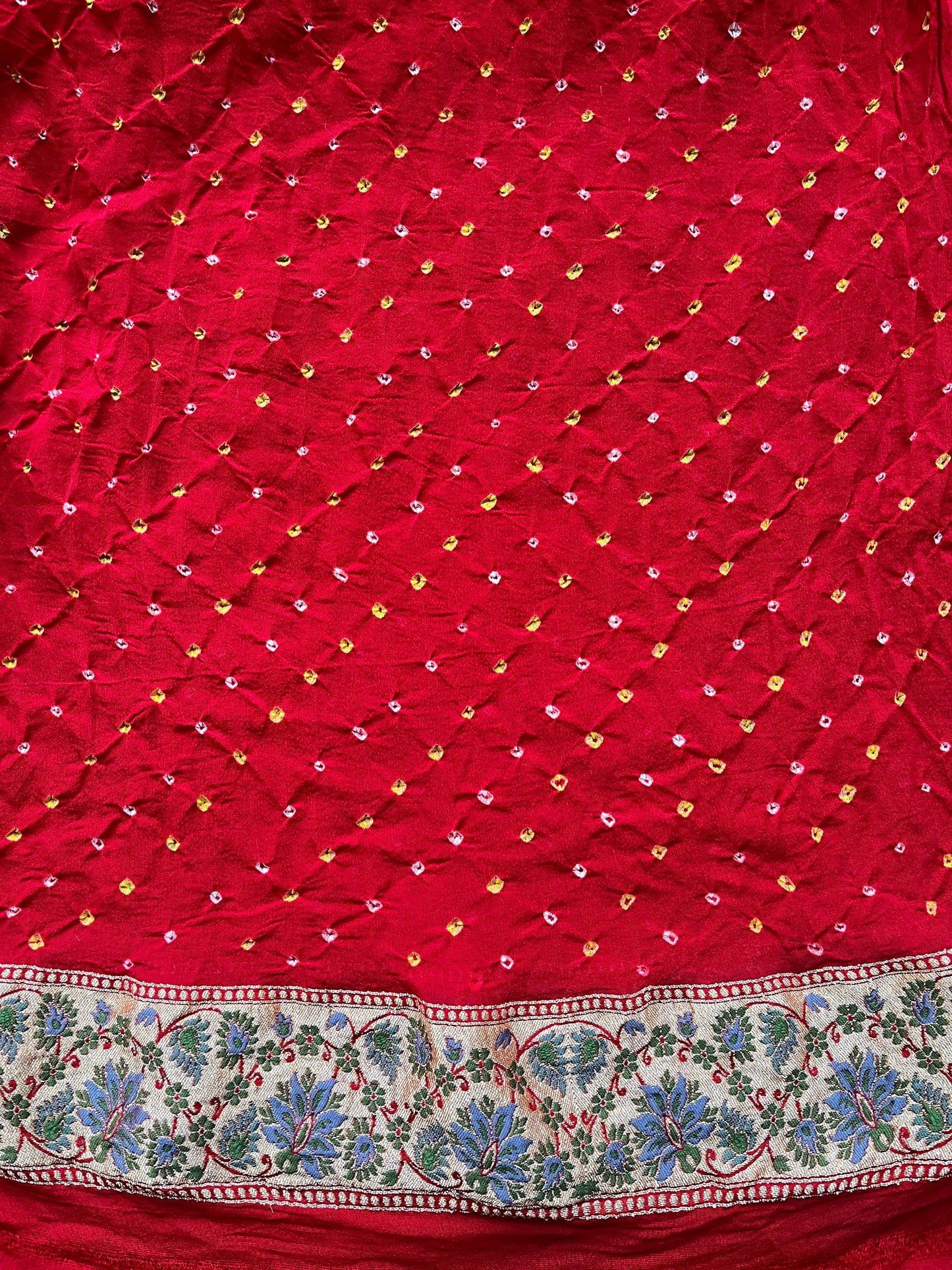Tilfi Bandhej Shaded Meenakari Saree