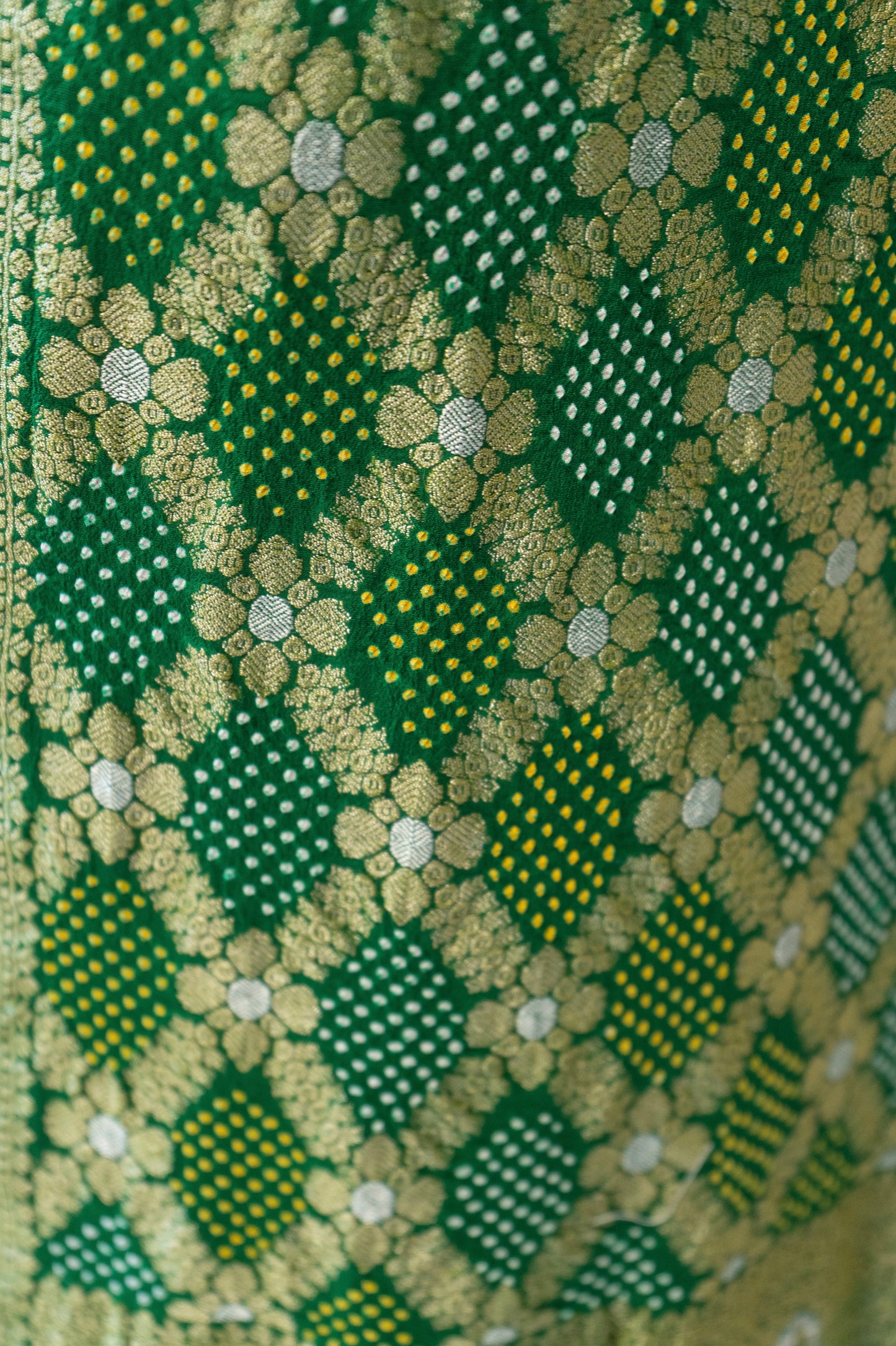 Green Sona Rupa Bandhej Saree