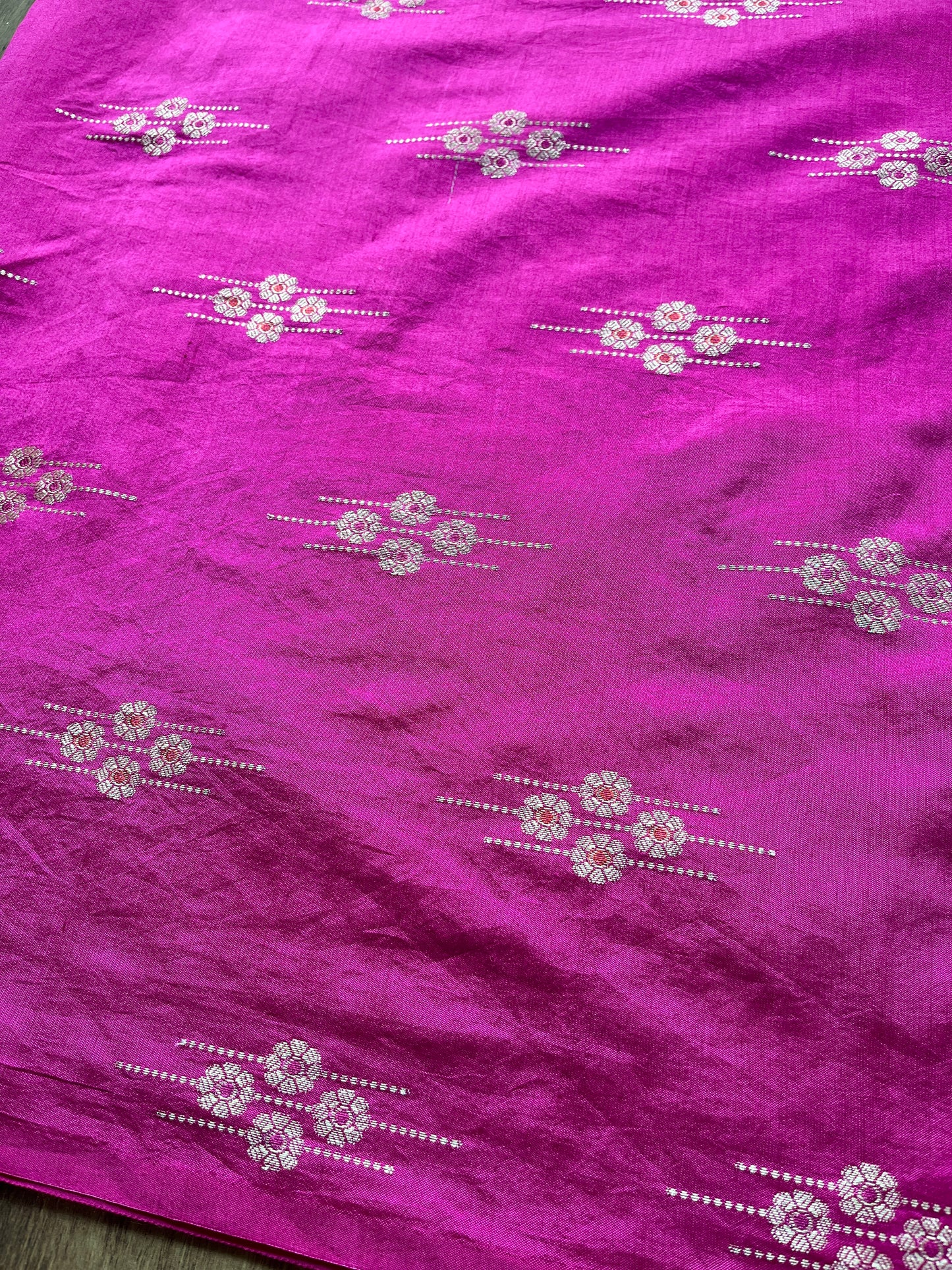 Tissue Stripes Dhoop Chaav Rust Saree