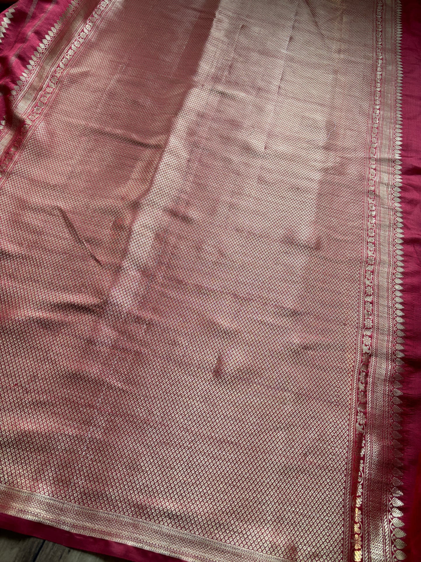 Chiniya Stripes Red Saree