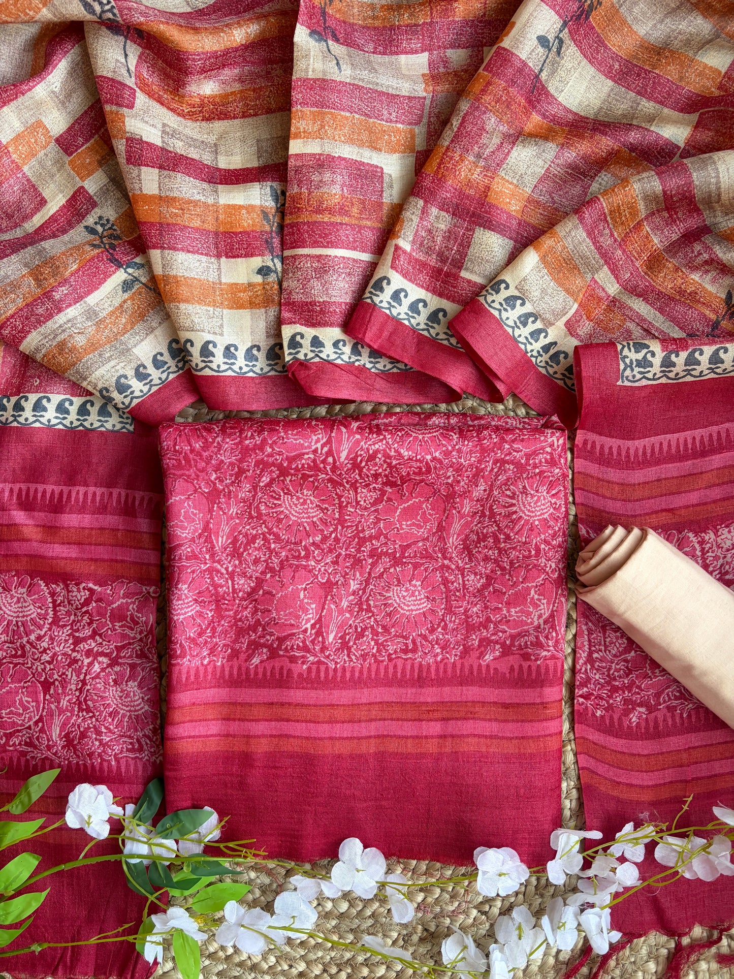 Tussar Silk Rani Set