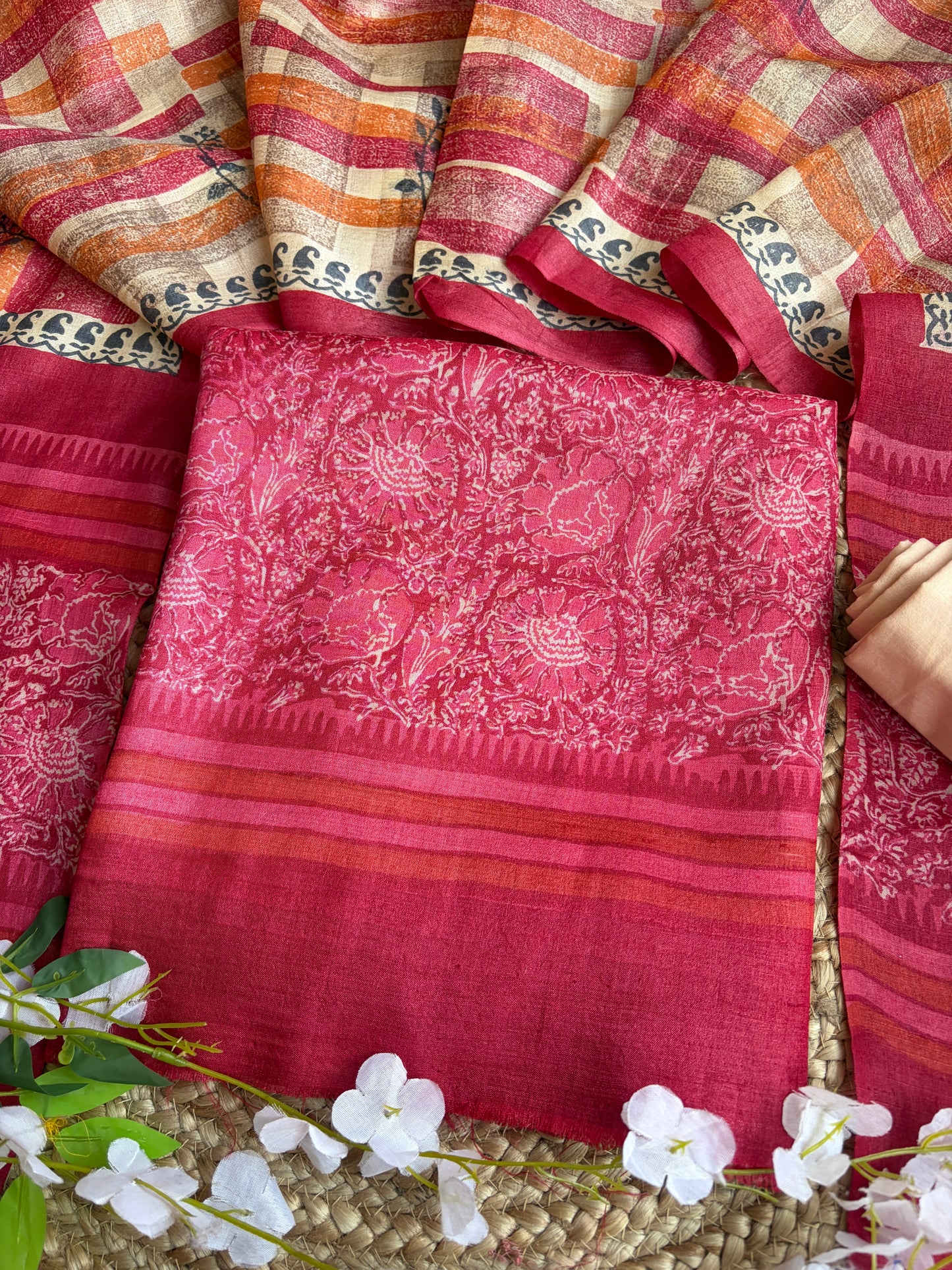 Tussar Silk Rani Set
