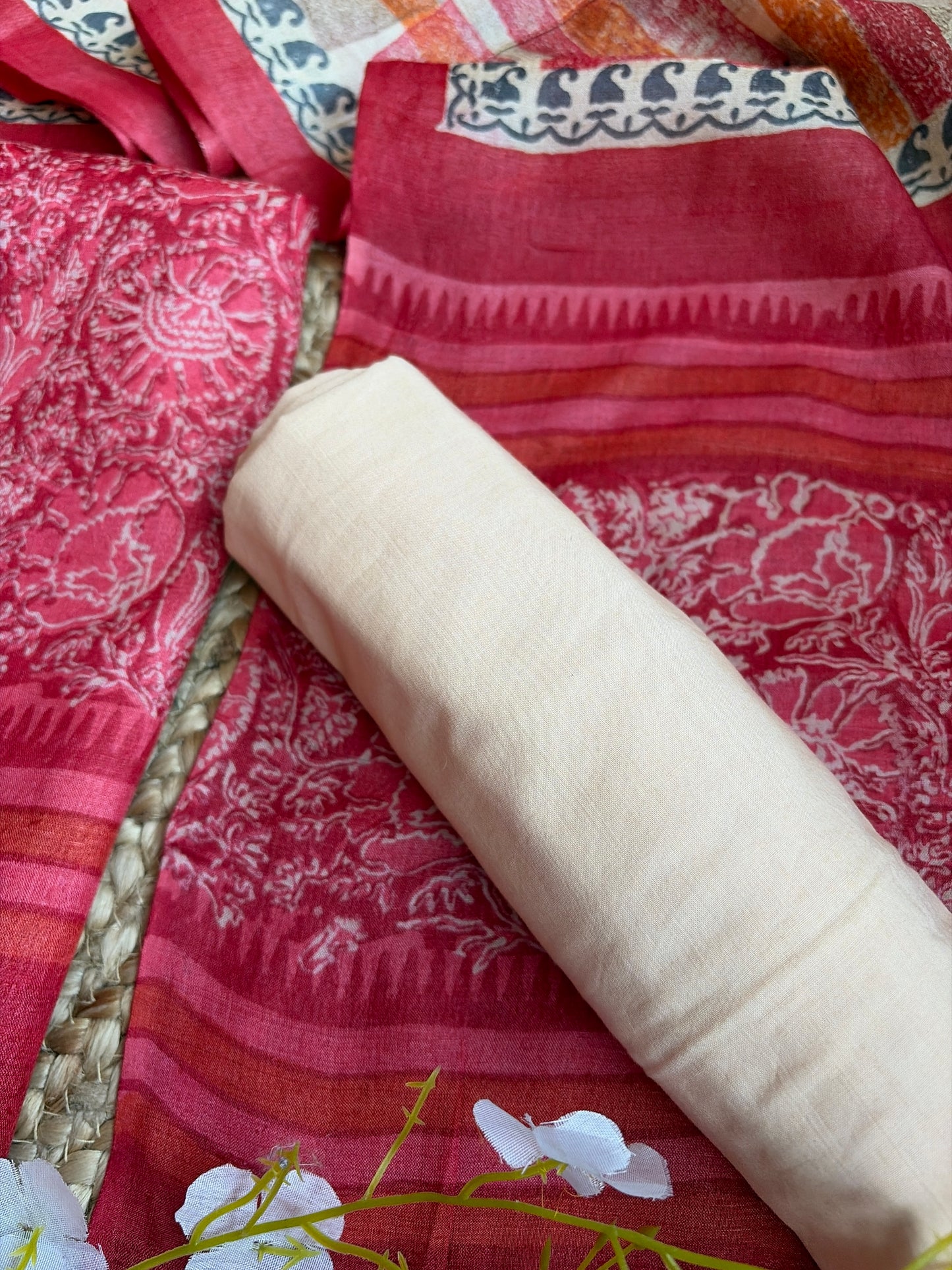 Tussar Silk Rani Set