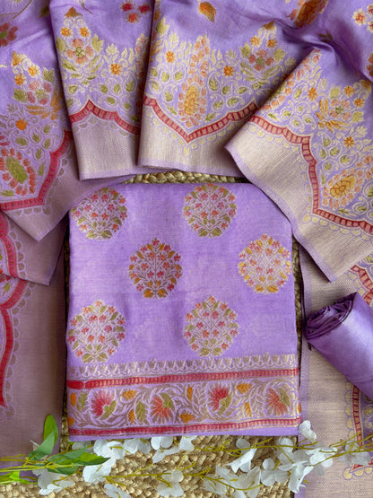 Purple Meenakari Set