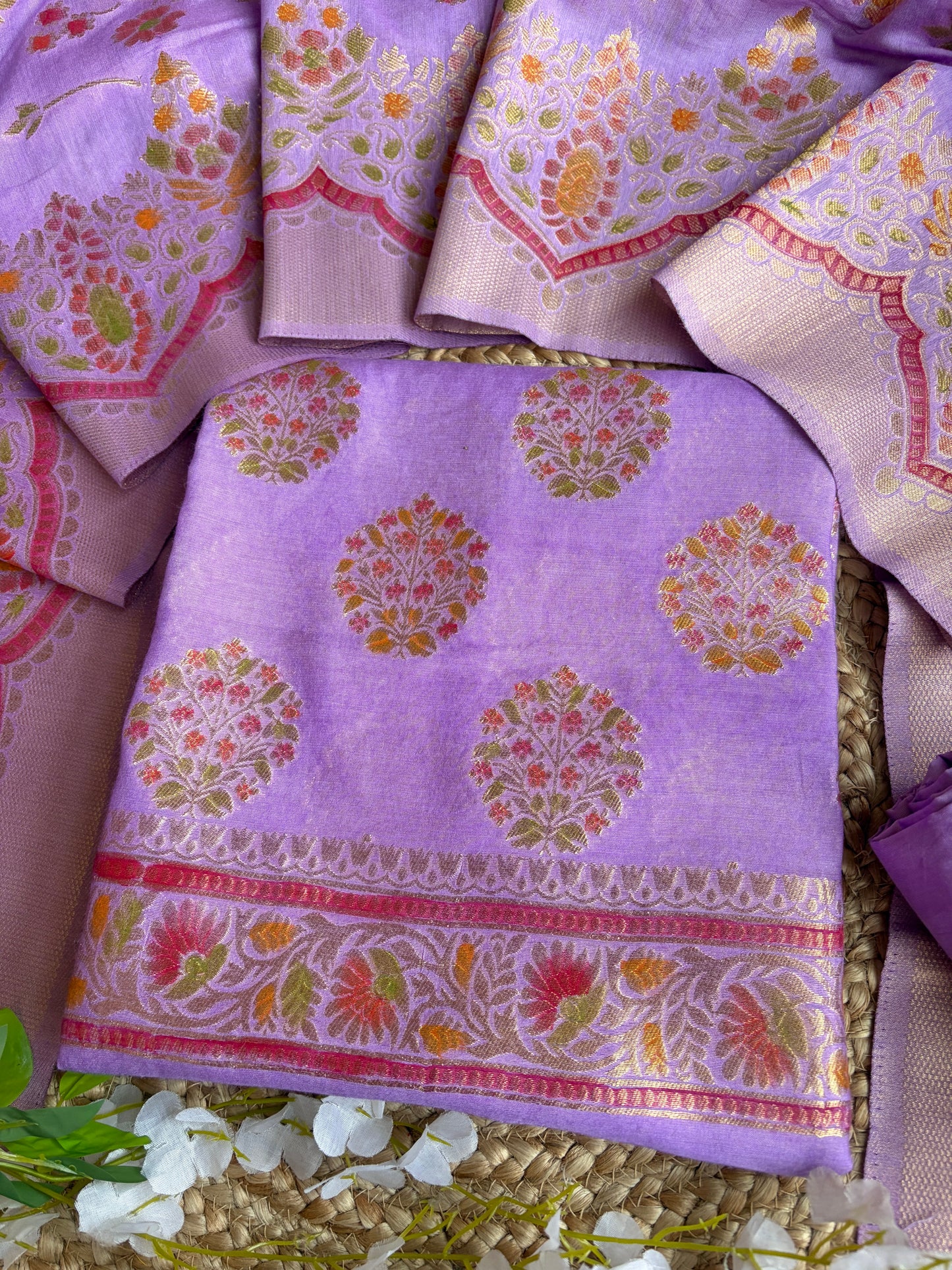 Purple Meenakari Set
