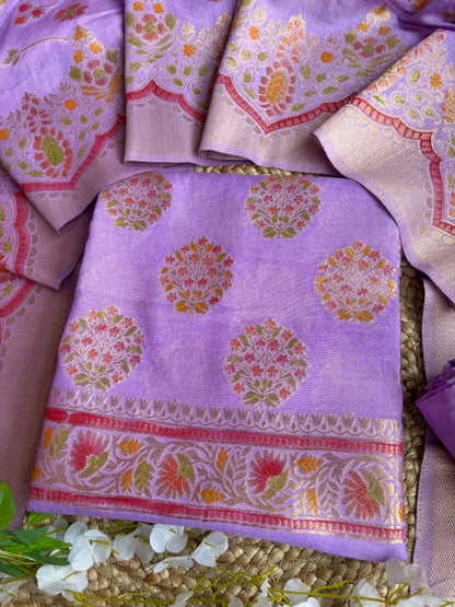 Purple Meenakari Set