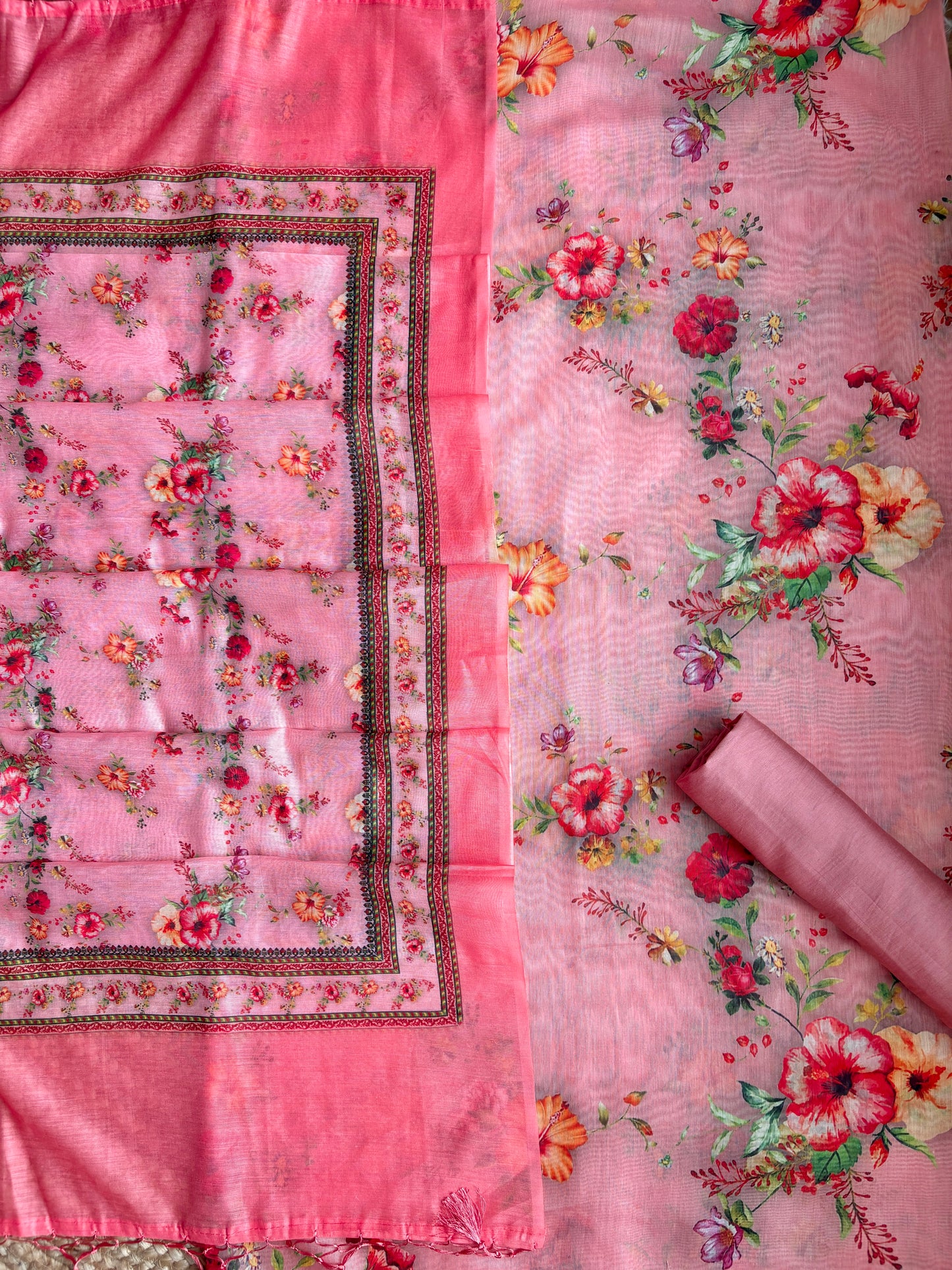 Floral Baby Pink Suit Set