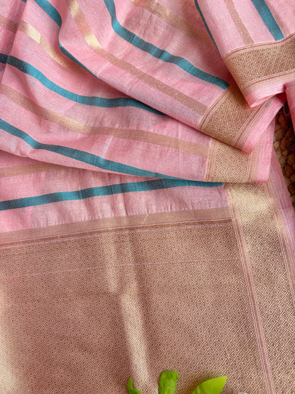 Zari Weaving Baby Pink Set