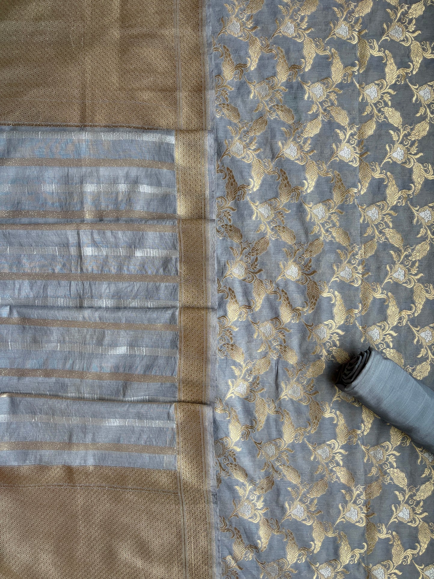 Grey Brocade Set