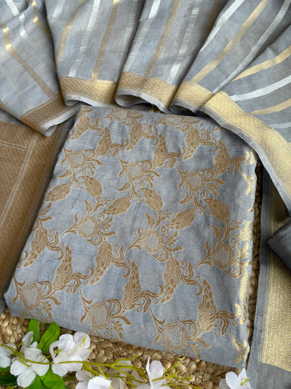 Grey Brocade Set