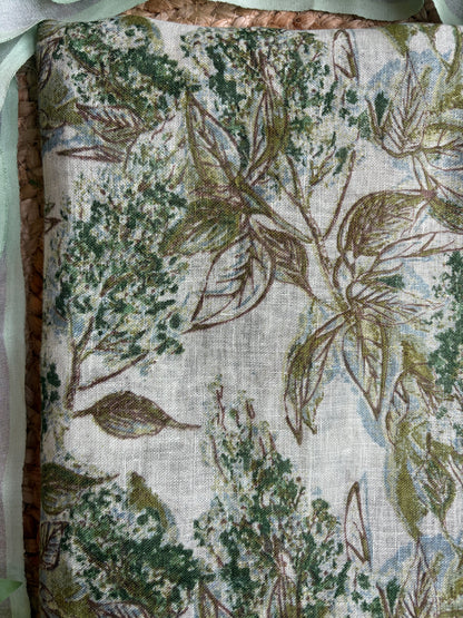 Forestry Printed Embroidered Bottle Green Set