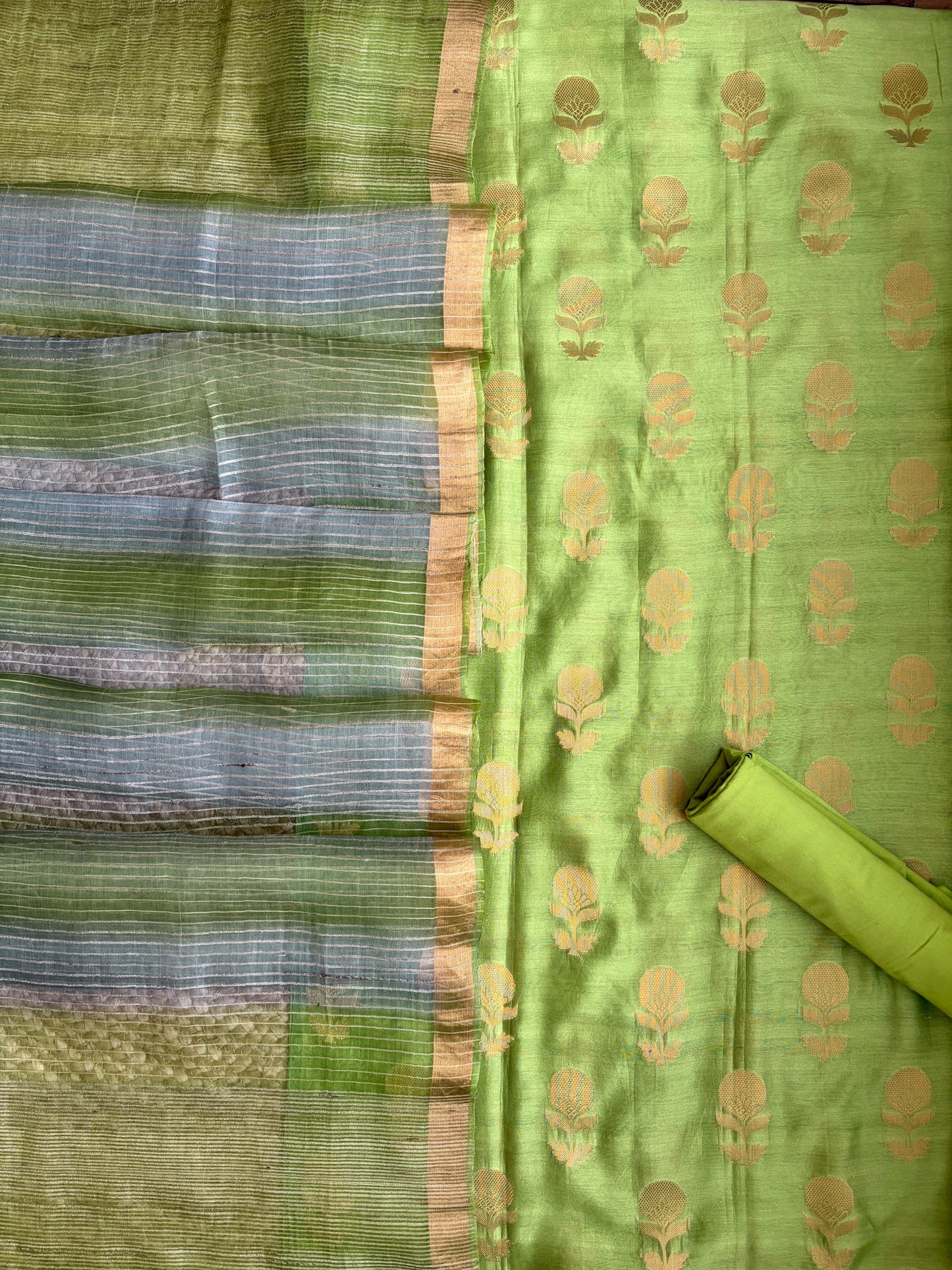 Printed Rangkat Green Set