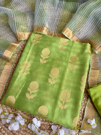 Printed Rangkat Green Set