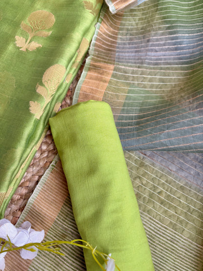 Printed Rangkat Green Set