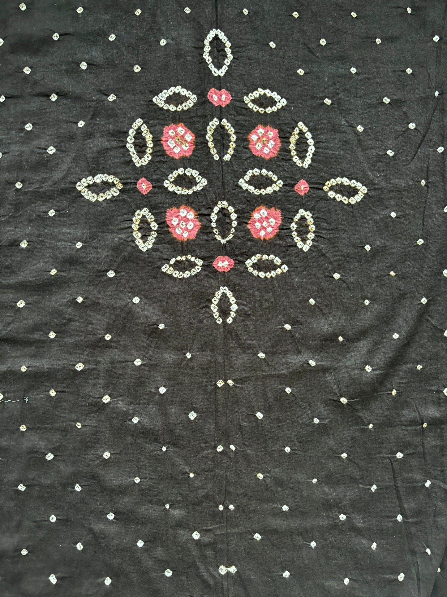 Cotton Bandhej Pink-Black Set