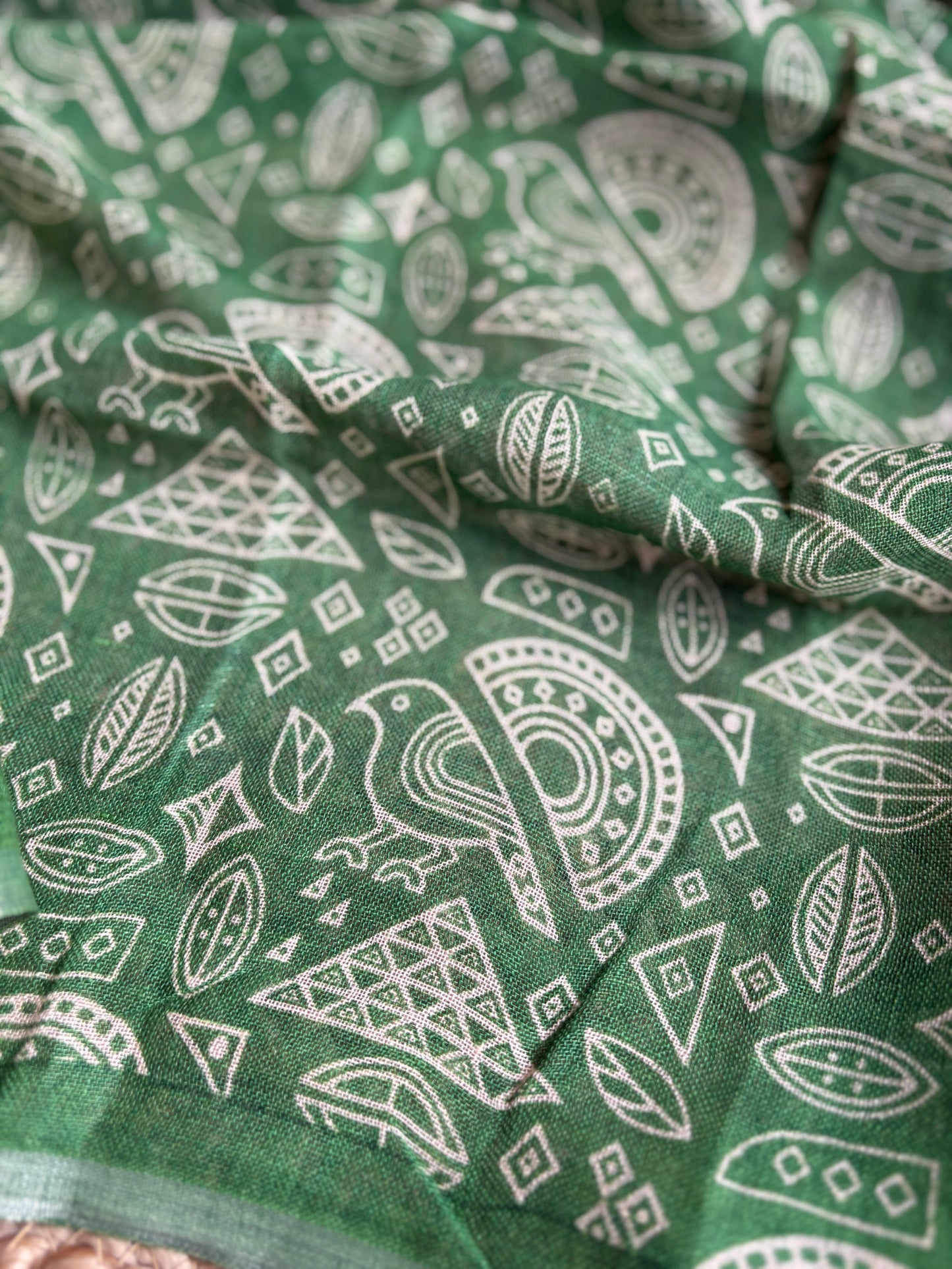 Linen Green Tie-Dye Suit Set