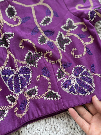 Purple Handwork Blouse