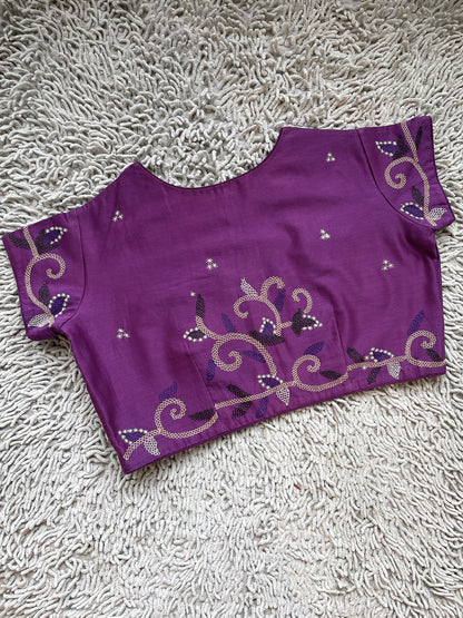 Purple Handwork Blouse