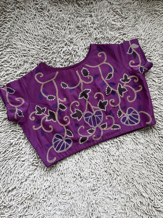 Purple Handwork Blouse