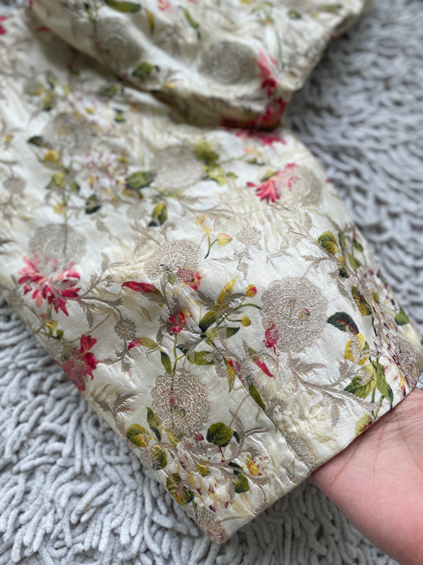 White Floral Blouse