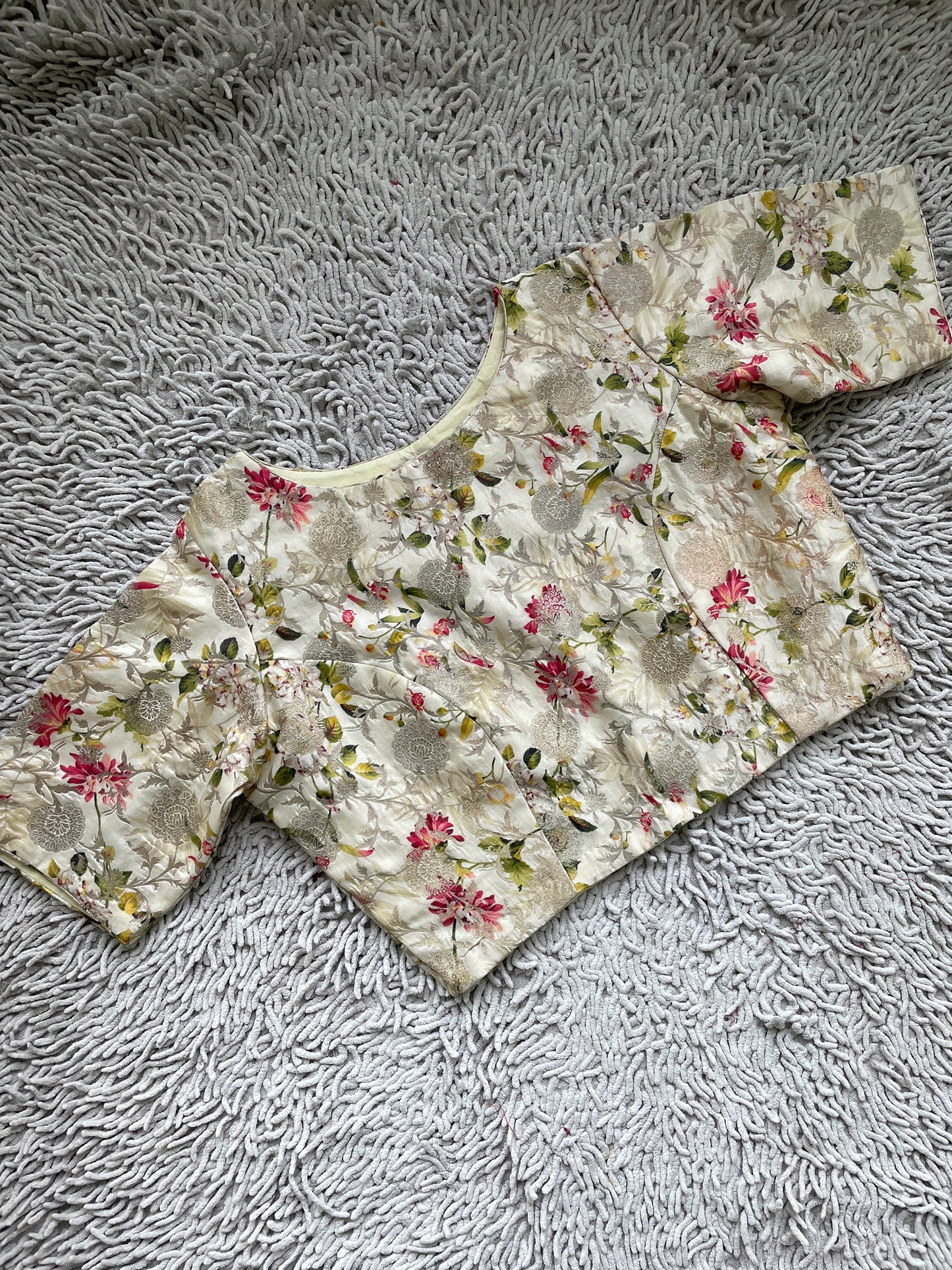 White Floral Blouse