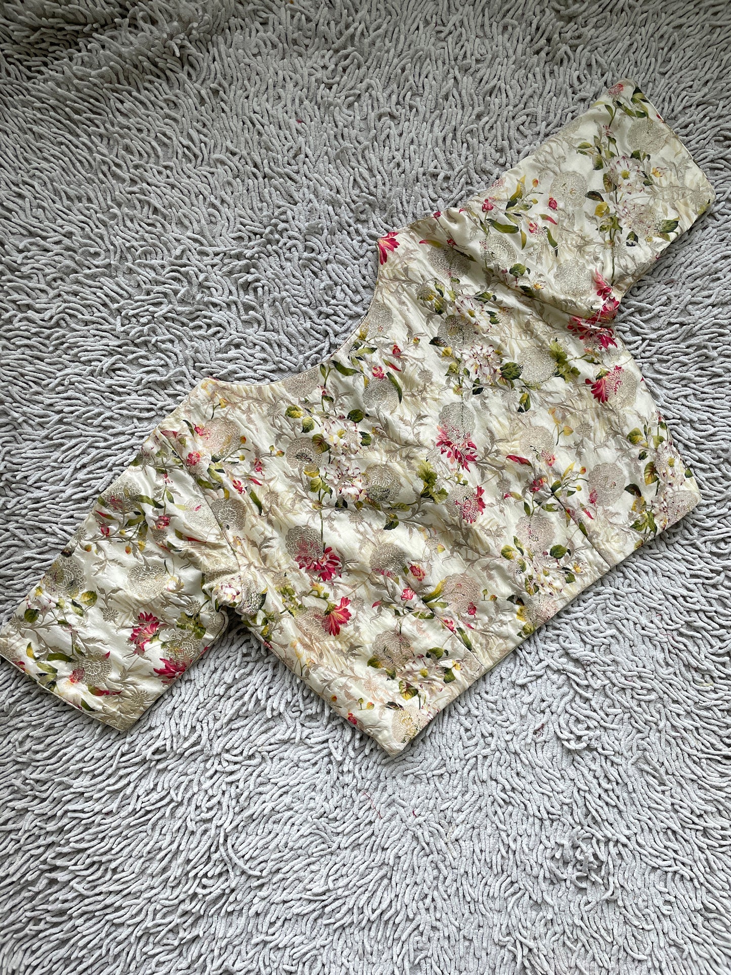 White Floral Blouse