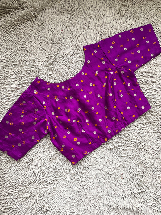 Purple Tie-Dye Blouse