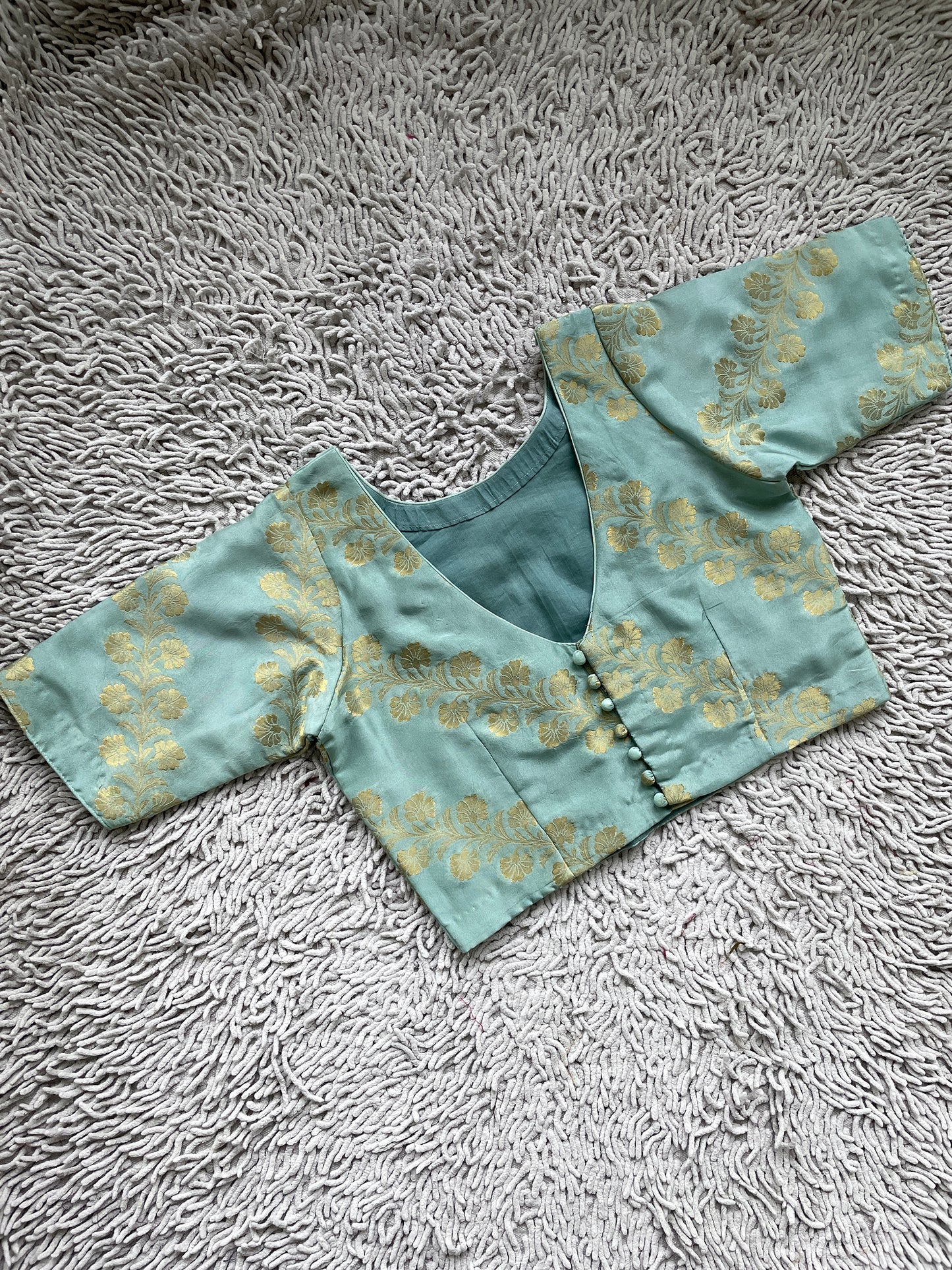 Handloom Pale Green Blouse