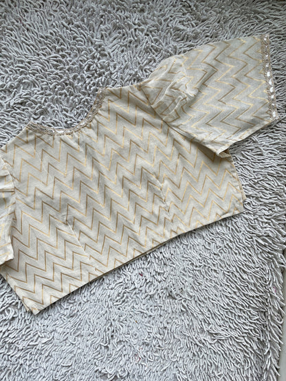 Chanderi Hand Embroidered Blouse