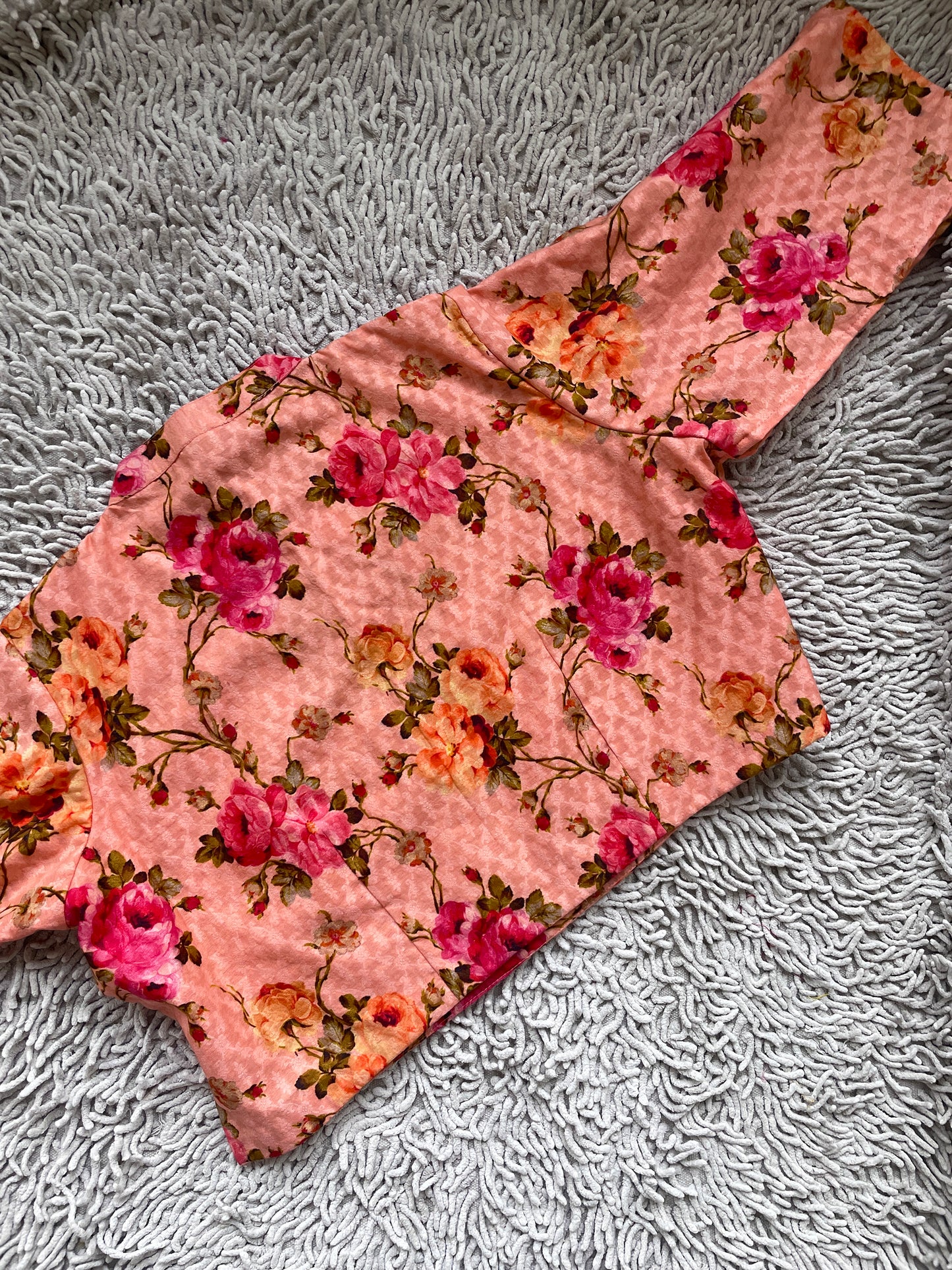 Chanderi Print and Self Weaving Blouse