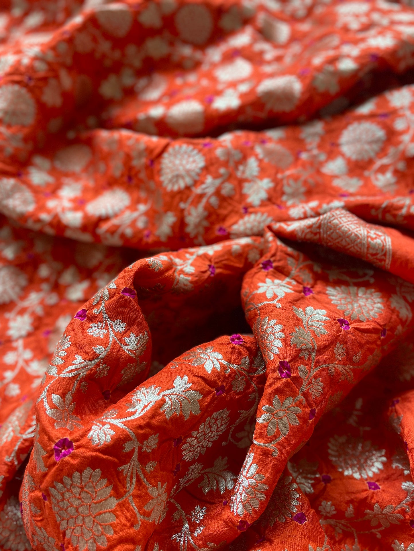 Chiniya Bandhani Orange Dupatta