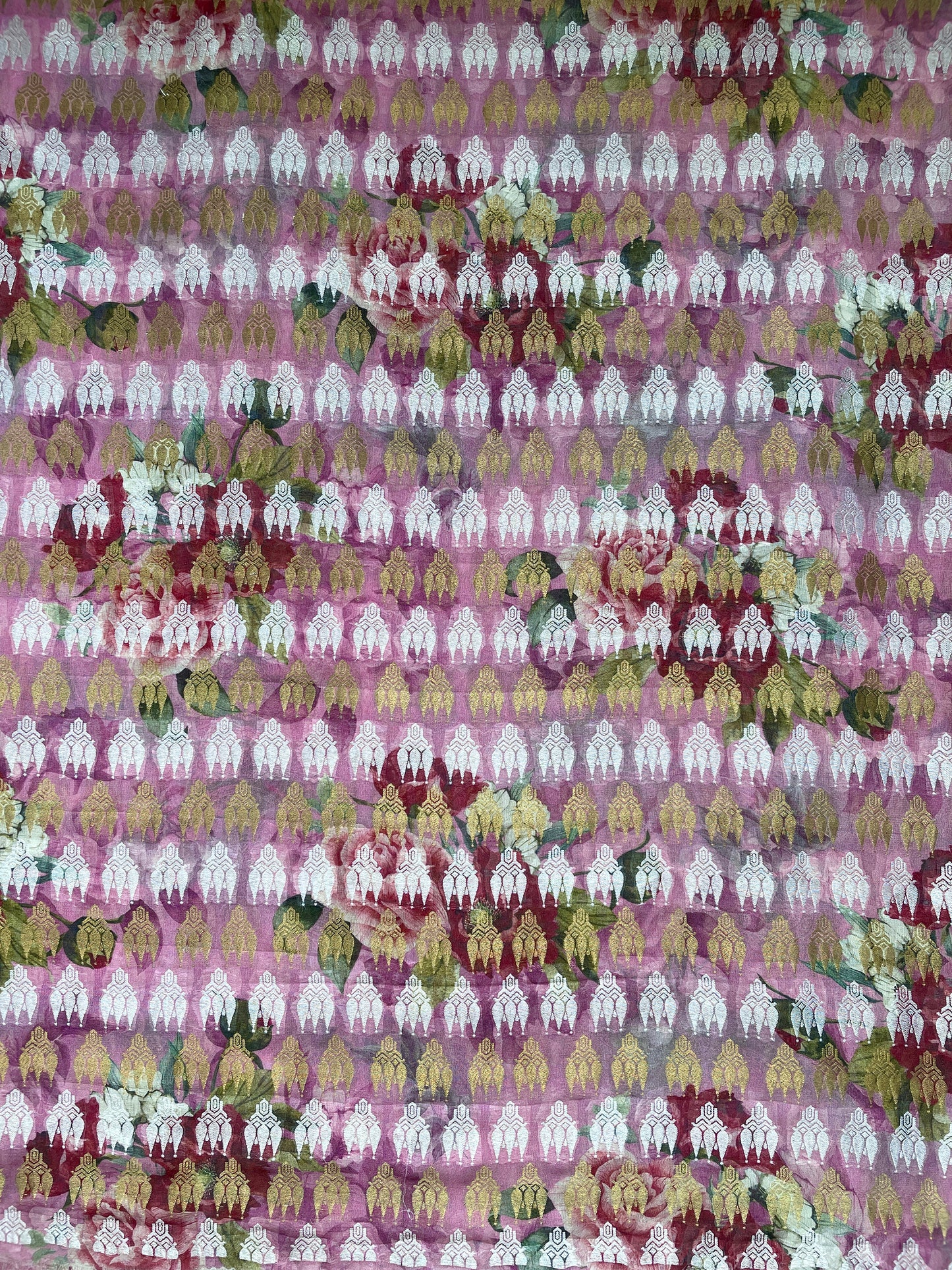 Handloom Georgette Floral Fabric