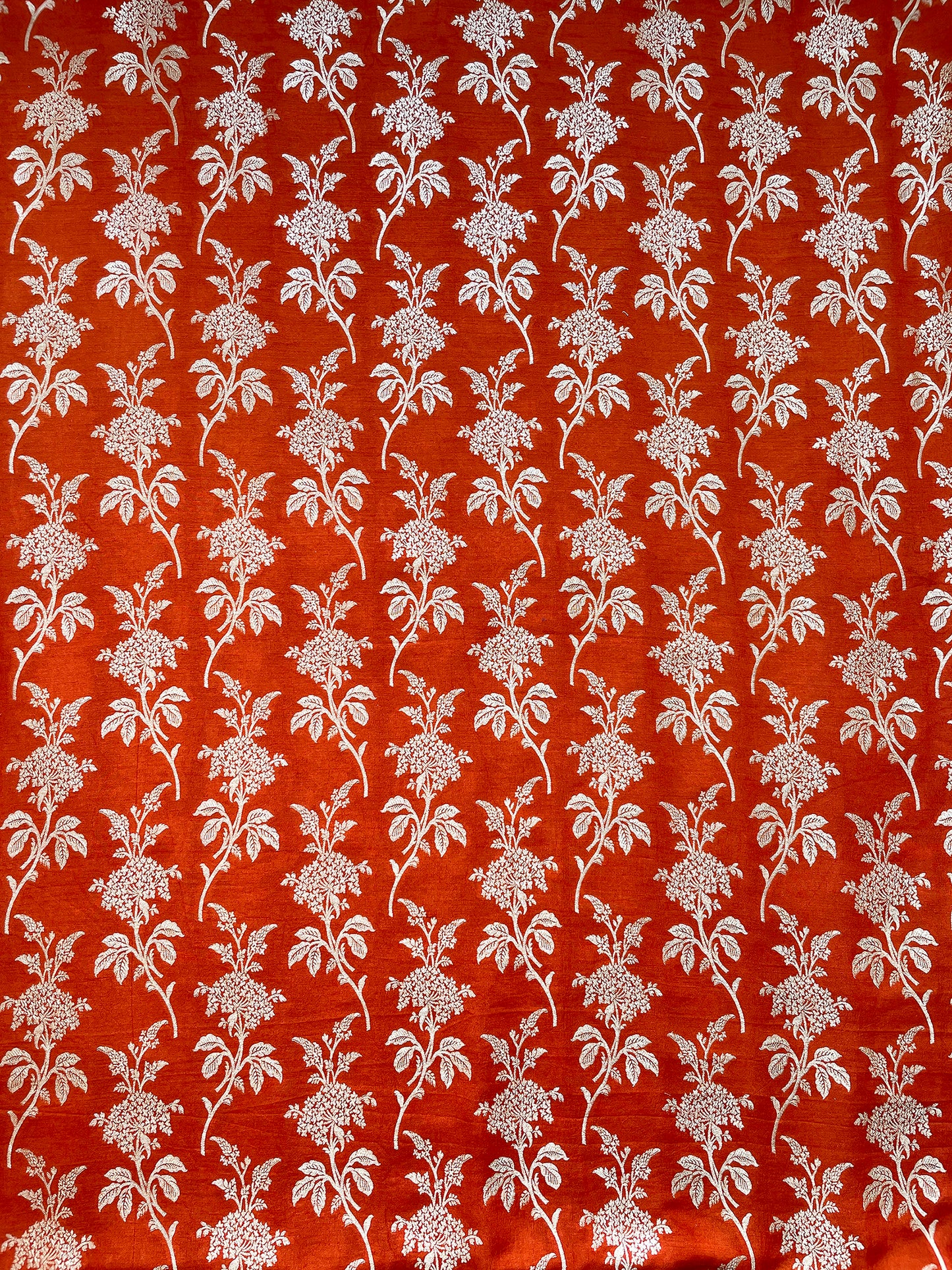 Moonga Kadhua Jaal Orange Fabric