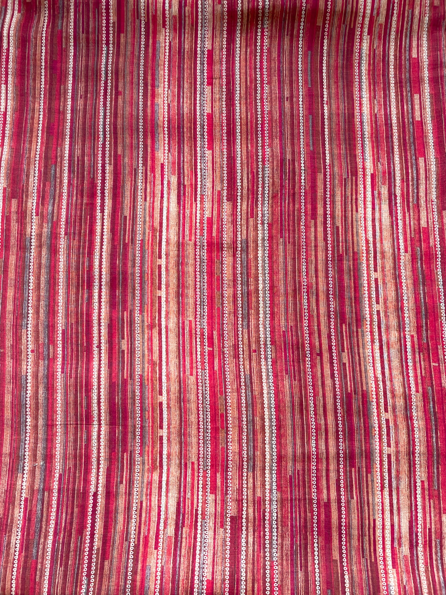 Moonga Stripes Red Fabric