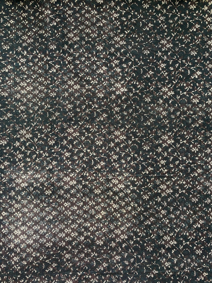 Linen Black Printed Fabric