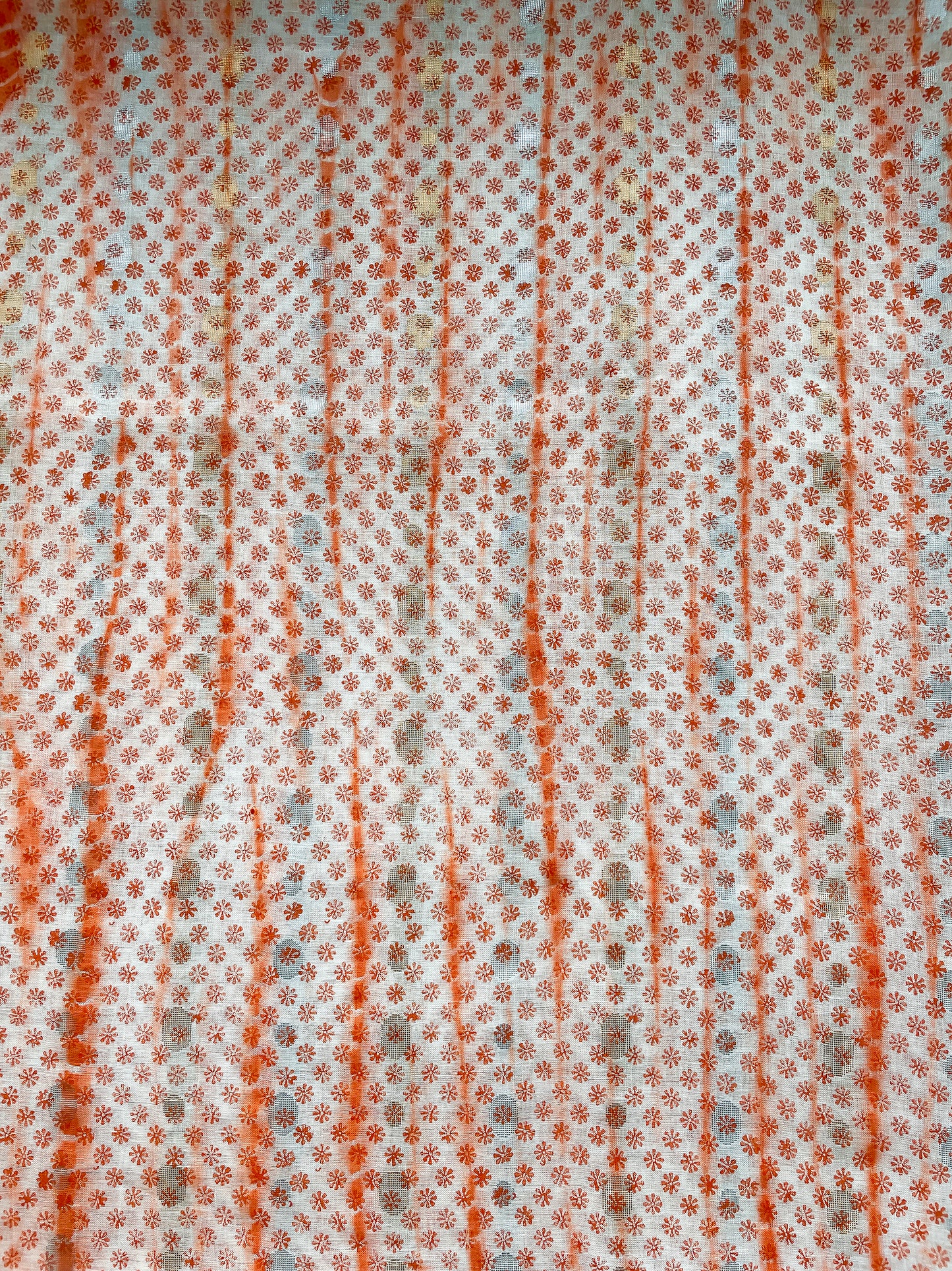 Linen Orange Shaded Fabric