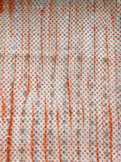 Linen Orange Shaded Fabric