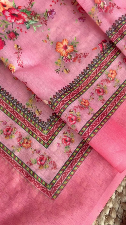 Floral Baby Pink Suit Set