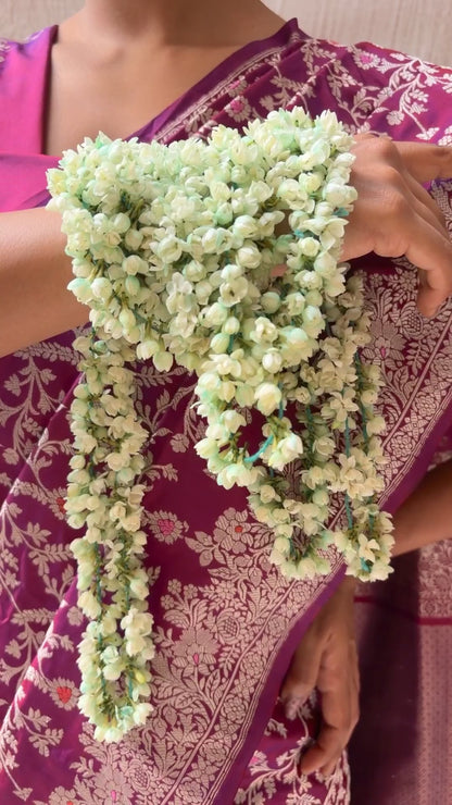Katan Kadhua Meenakari Jangla Saree – Dhoop Chaav Purple