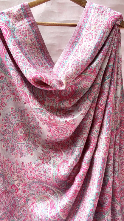Moonga Pashmina Baby Pink Dupatta