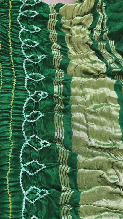 Green Rai Dana Gajji Bandhej Dupatta