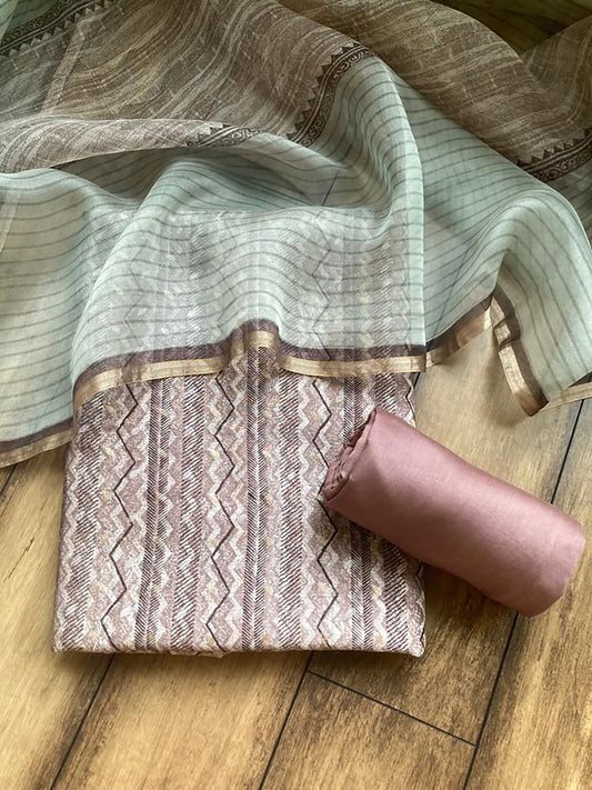 Handloom Printed Kora Set